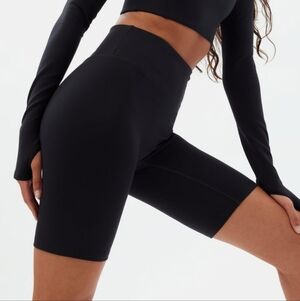 Girlfriend Collective Black Compressive High Rise Biker Shorts